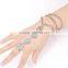 New arrival fashionable vintage silver bohemia engraved bracelets with ring