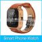 1.54" 300W Aluminum stainless steel cover Waterproof Genuine Leather Watchband bluetooth 4.4/GPS android 4.4 gps smartwatch