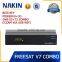 Freesat V7 Combo DVB-S2+T2 hd satellite receiver support PowerVu Biss key usb wifi