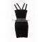 Wholesale black spaghetti strap bandage dress on 