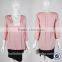summer new korean lace in front printed long-sleeved chiffon shirt