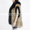 Raccoon striped fur coat big fox fur collar raccoon fur coat KZ150087