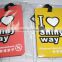 custom make embossing words bright color rubber beach luggage tags