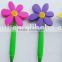 new product beautiful sunflower shape silicone pen magnet