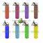 customizable glass water bottle with colorful silicone sleeve and handle portable sports water bottle travel water bottle