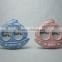 Ceramic middle size flower shaped double holes baby girl boy photo frames