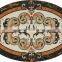 Custom house floor design waterjet foyer marble medallion