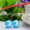 Long Design Tassel Pendant Earrings Accessory Pure Color Balloon Thiny Crystal Beads Double Side Dangle Earrings For Women