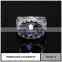 New Products Stainless Steel Ring /925 Silver Ring With Purple Stone Wholesale