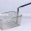 Unique Design Stainless Steel Fry Basket with Grip and Hook and mini frying basket