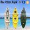 pure yellow style Single Fishing Kayak/Canoe /Boatwith Motor bracket