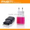2015 new design colorful universal travel adapter with usb charger for cell phone