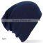High quality promotional custom winter warm beanie plain color knitted hat