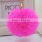 8CM Fur Ball Keychain 2015 Valentine's Day Gift 18K Gold Plated Keyrings Keychain For Keys For Lovers