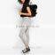 Fashion stretchy spandex high rise waist long custom made yoga pants women wholesale