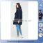 Wholesale Latest Design Ladies Trumpet Sleeves and Double Breasted Notched Wool Blends With Sash Fashion Winter Coat