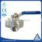 npt internal thread type stainless steel 304/316 three way ball valve