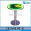 new design hot sale high top bar tables,interactive art color bar liquid cafe table