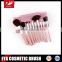 10pcs Travel Size Pink Makeup brush set with OEM/ODM orders