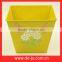 Yellow Garden Decoration Square Flower Pots Planters
