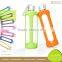Foodgrade Portable Sport Borosilicate Manufacture of Glass Bottle With Silicon Sleeve