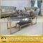 Eurpean style stainless steel golden glass tv stand