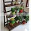 Multilayer wooden flower shelf