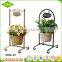 China most popular cheap 100 % pure handmade custom decorate wicker flower basket with steel frame