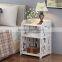 Small Plastic-Wood White Bed End Table Nightstand Bathroom Cabinet Kids Furniture Table Bookcase