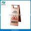foldable caution wet floor stand in school dining room