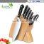 Factory direct sale upscale stainless steel wood block 6 sets of household kitchen knife set