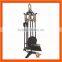 brass coating modern cast iron fireplace tool set