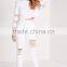 OEM service fashion cheap white ripped front jogger pants