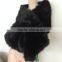 white color fashion winter knitting fur scarf factory