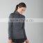 Wholesale brushed cotton fabric sweatshirts blank half zip women sweatshirt
