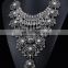 New Hot 2017 Ultra-luxury Bohemia Exaggerated Crystal Necklaces & Pendants Crystal Flower Statement Necklace