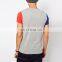 stylish contrast color round collar pocket men t-shirt