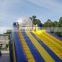 PVC material Yellow and blue long roller slope ,inflatable zorb ball race slope Ramp