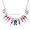 Fashion colorful bead rivet necklace Fashion jewellry silver/chain jewellry necklace