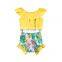 Factory direct sale baby suit sleeveless Top and colorful printing shorts bummies Soft Baby Girl summer suit