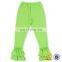 Brown Solid Color Boutique kids Ruffle Leggings fashion design Wholesale Kids Cotton Ruffle Pants set