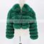 Wholesale Fashion Outwear Ladies New Arrival Winter Fake Elegant Thick Warm Fox Fur Casual Crop Coat Jacket For Women