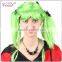 girls green funny halloween long ponytail wholesale synthetic hair wigs