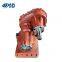 two-step drive gearbox for driving rake, with viarable speed clutch