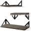 floating shelves wall mounted, rustic wood wall shelves set of 3 for bedroom bathroom living room kitchen
