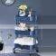 Practical 3 Layers Metal Color Storage Rack Hotel Room Carrito De Cocina Household Bathroom Kitchen Trolley with Wheel