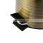 Hotel slim design stainless steel foot pedal waste bin with gold color bathroom trash can