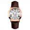 Skmei 1083 Rose Gold Case Ladies Quartz Watches Chrono 30M Waterproof Fashion Leather Watches Women Wrist