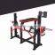 Bench press strength trainer hard pull arm back lever on stomach row lift reverse