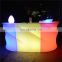 portable led bar counter luminous round juice outdoor furniture led lighted bar counter table chair for sale